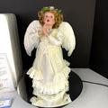 Vintage 1999 Bradford Delicate Blessings Angel Christmas Tree Topper w/ COA