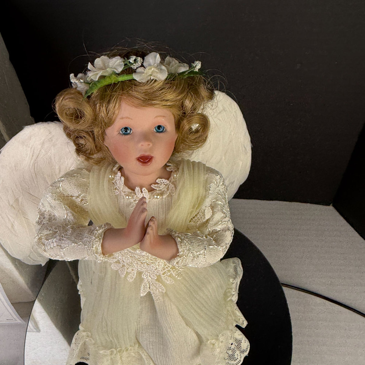 Vintage 1999 Bradford Delicate Blessings Angel Christmas Tree Topper w/ COA