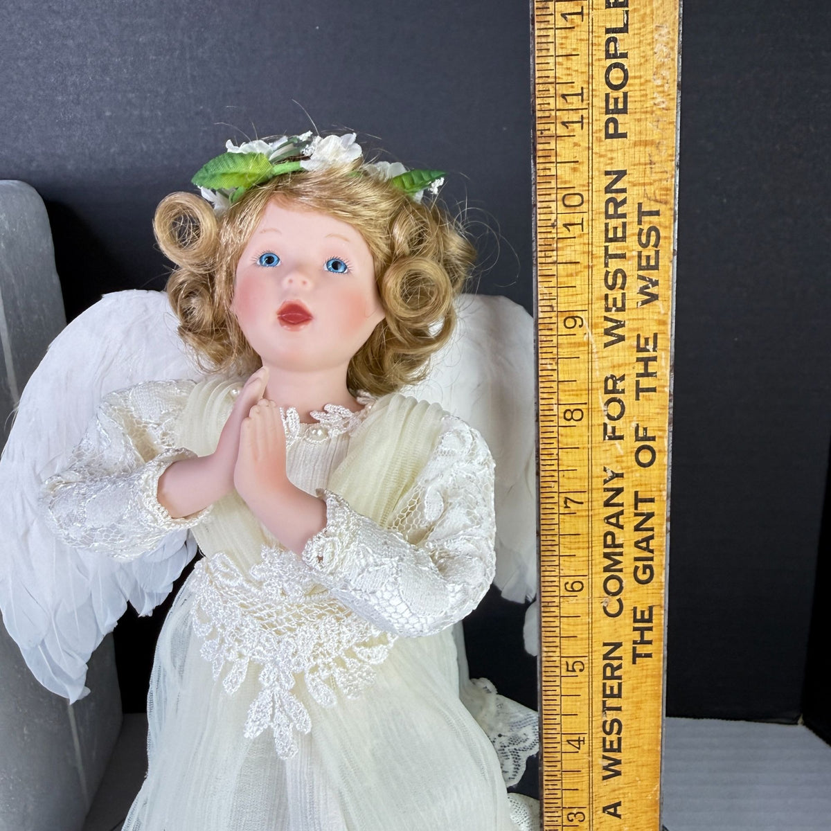 Vintage 1999 Bradford Delicate Blessings Angel Christmas Tree Topper w/ COA