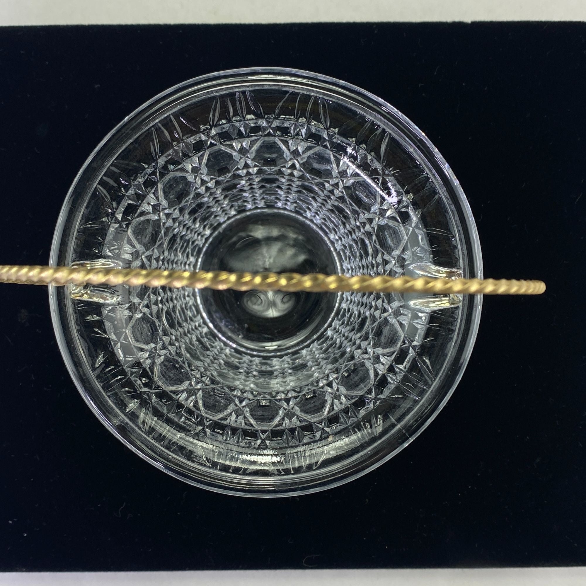 Vintage Avon Fostoria Glass Daisy Button Mini Basket Candle Holder