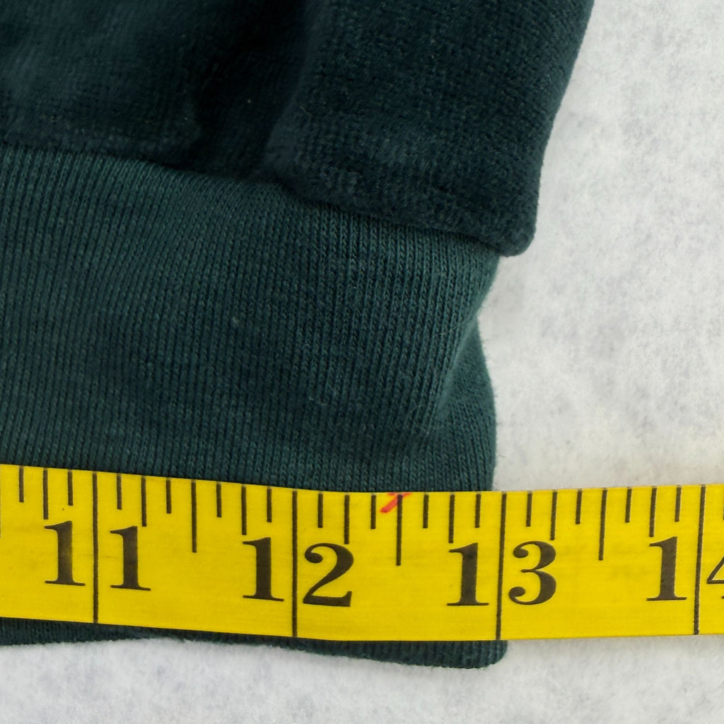 Vintage Chesterfield Velour Crew Neck Pullover Dark Green Adult Medium