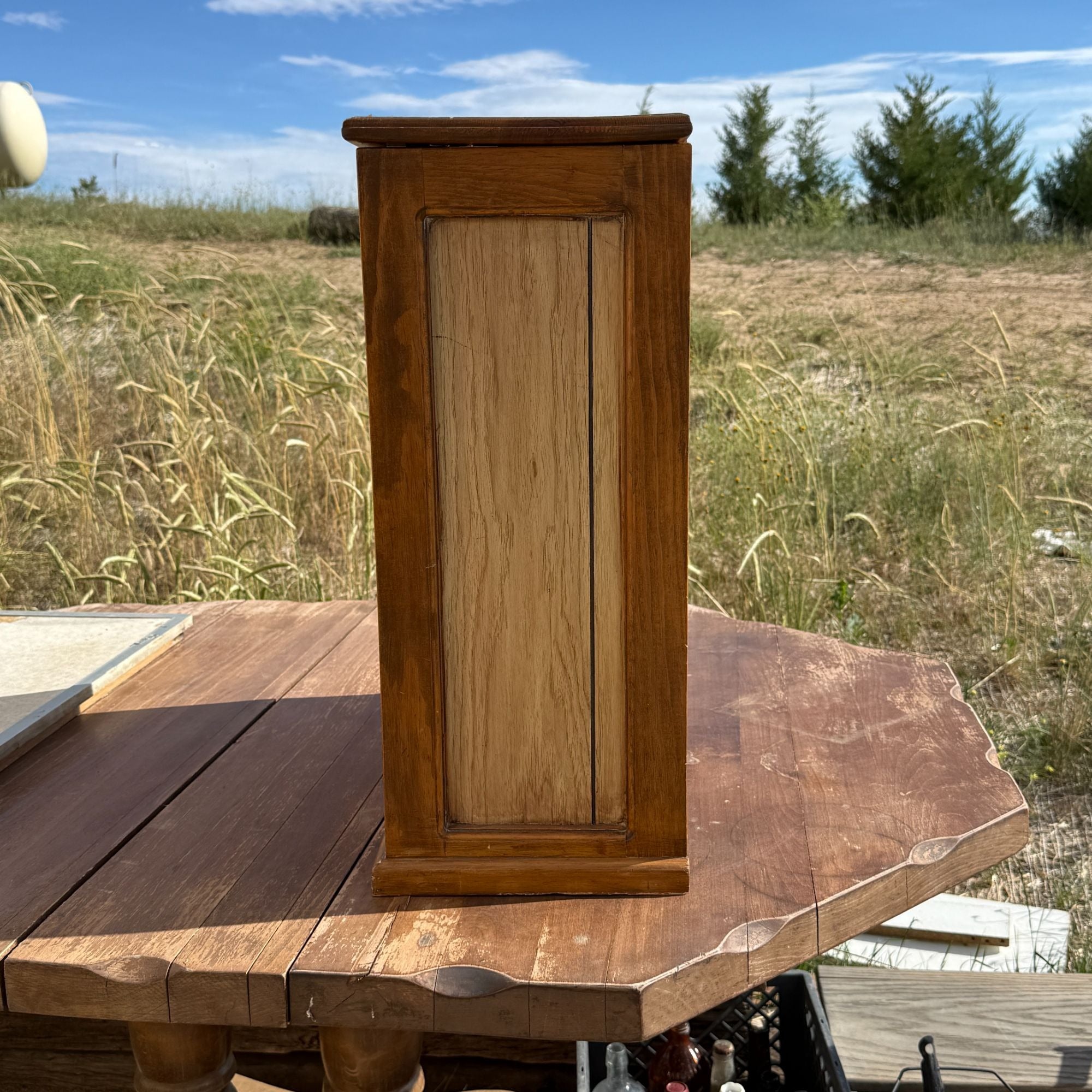 Vintage Retro Wood Hamper