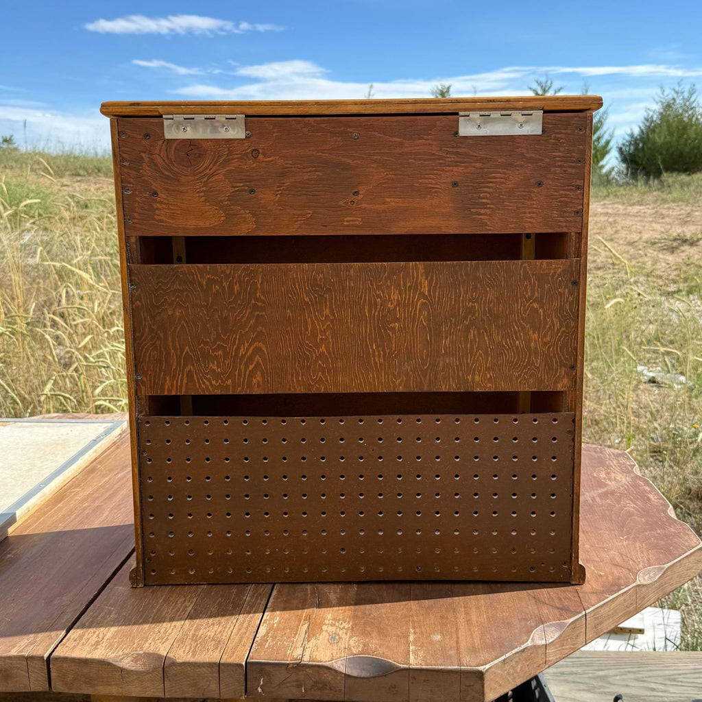 Vintage Retro Wood Hamper