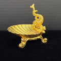 Vintage Gold Tone Asian Fish and Clam Shell Trinket Ring Dish