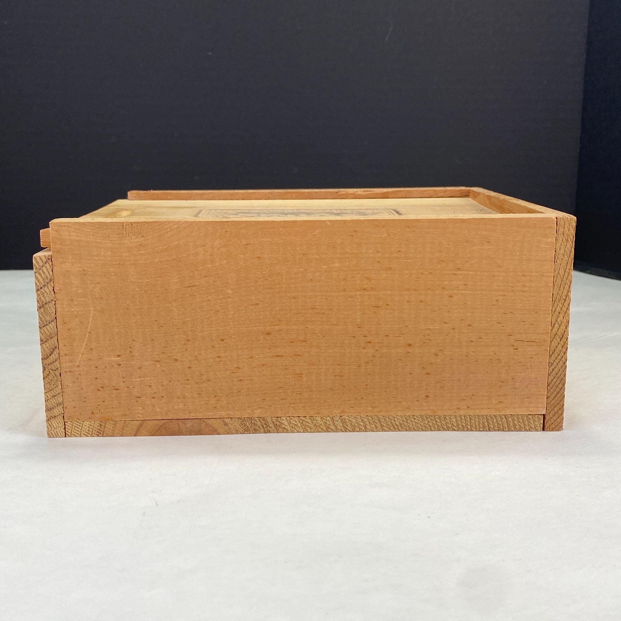 Vintage Kozlowski Farms Forestville CA Wood  Slide Top Box