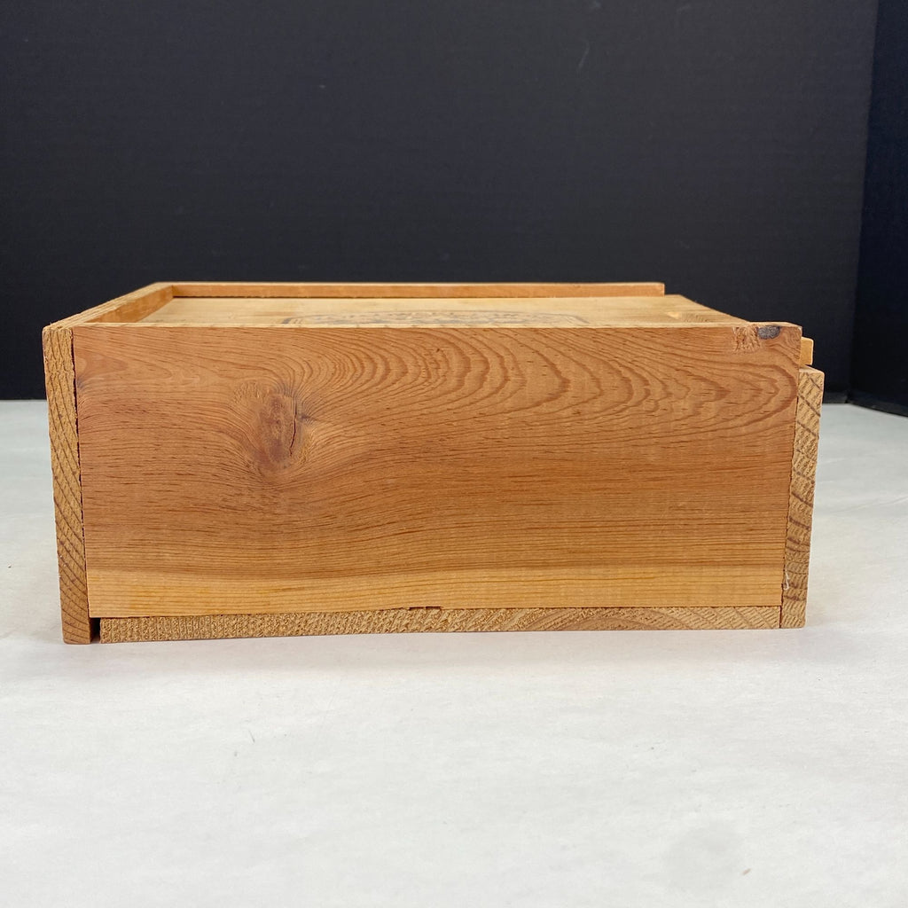 Vintage Kozlowski Farms Forestville CA Wood  Slide Top Box
