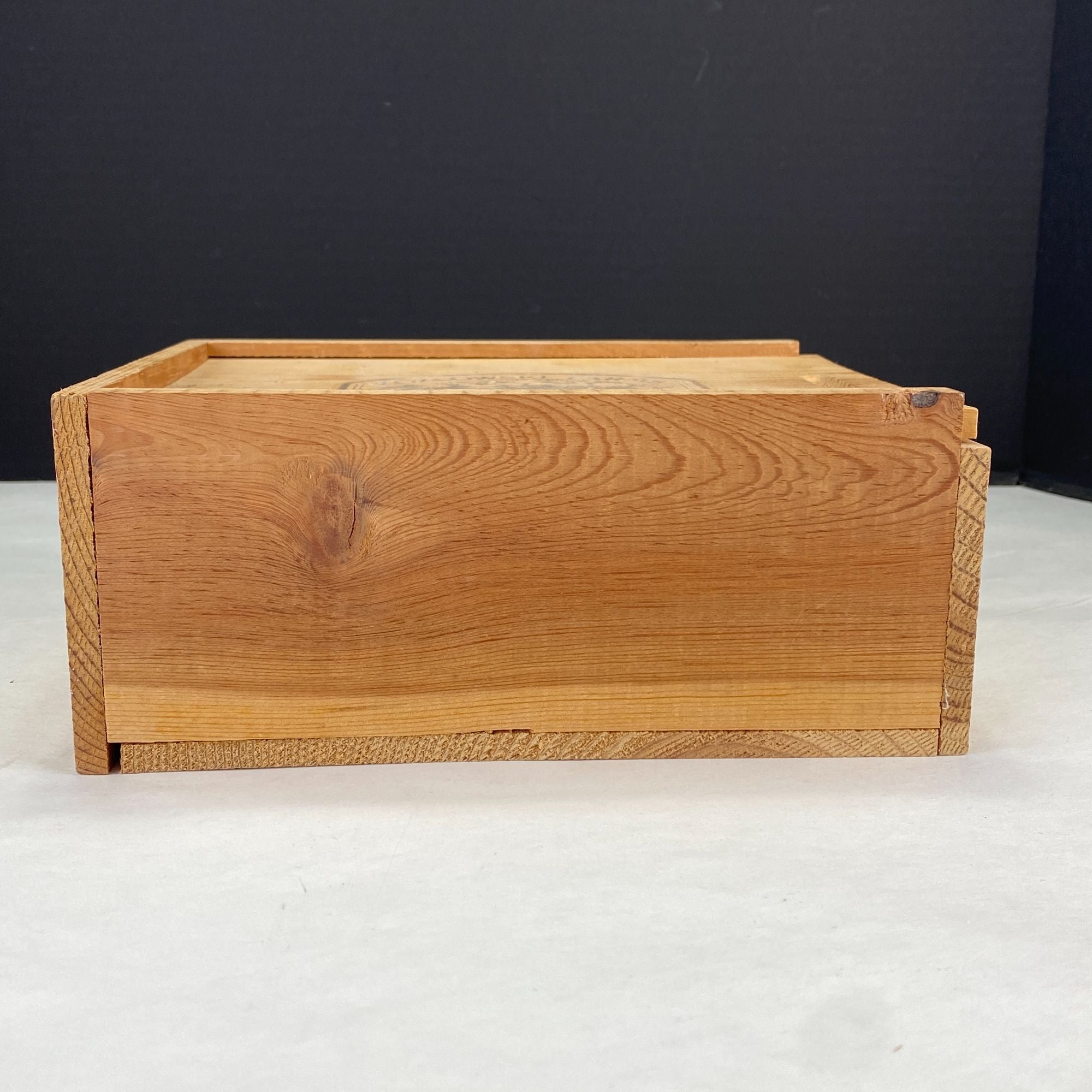 Vintage Kozlowski Farms Forestville CA Wood  Slide Top Box