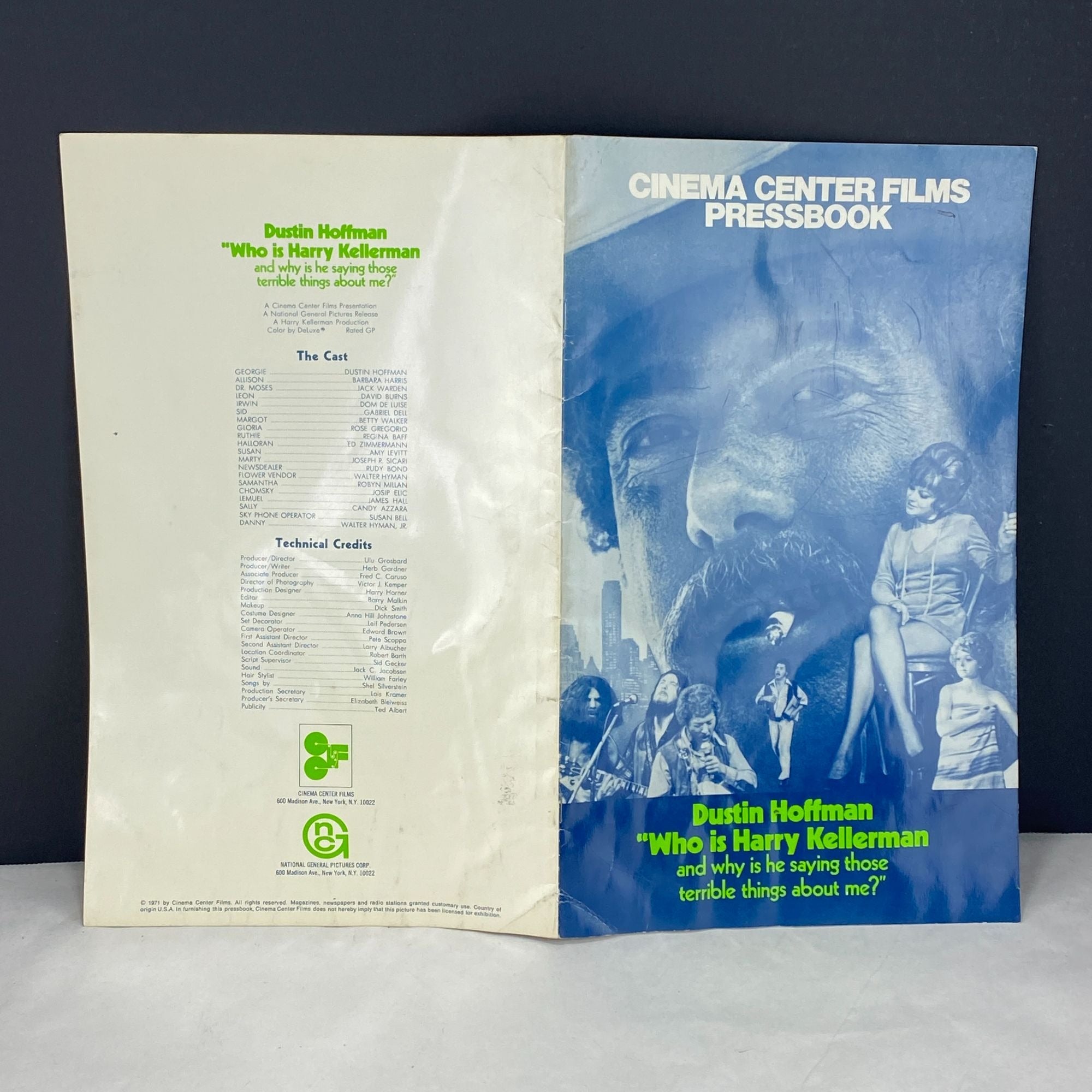 Vintage Pressbook 1971 Who Is Harry Kellerman Dustin Hoffman Cinema Center Films