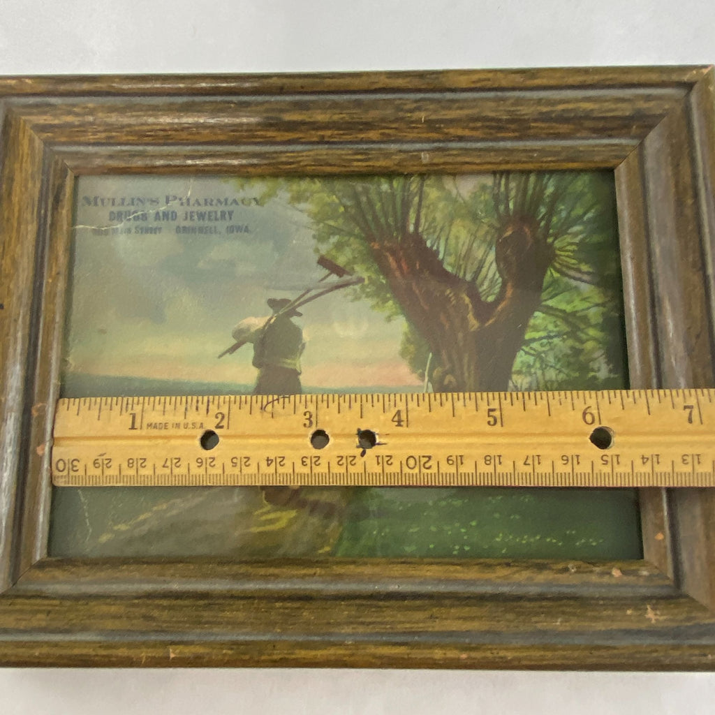 Vintage Emile Adan End of Day Mullins Pharmacy Framed Advertising
