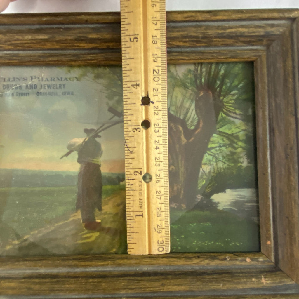 Vintage Emile Adan End of Day Mullins Pharmacy Framed Advertising