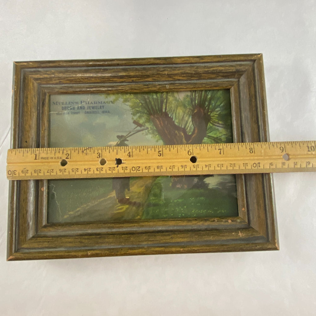 Vintage Emile Adan End of Day Mullins Pharmacy Framed Advertising