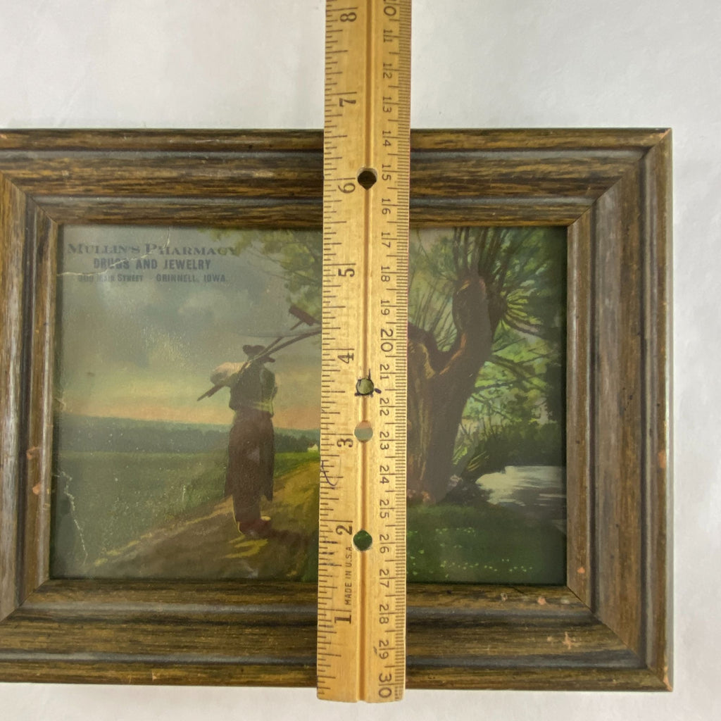 Vintage Emile Adan End of Day Mullins Pharmacy Framed Advertising