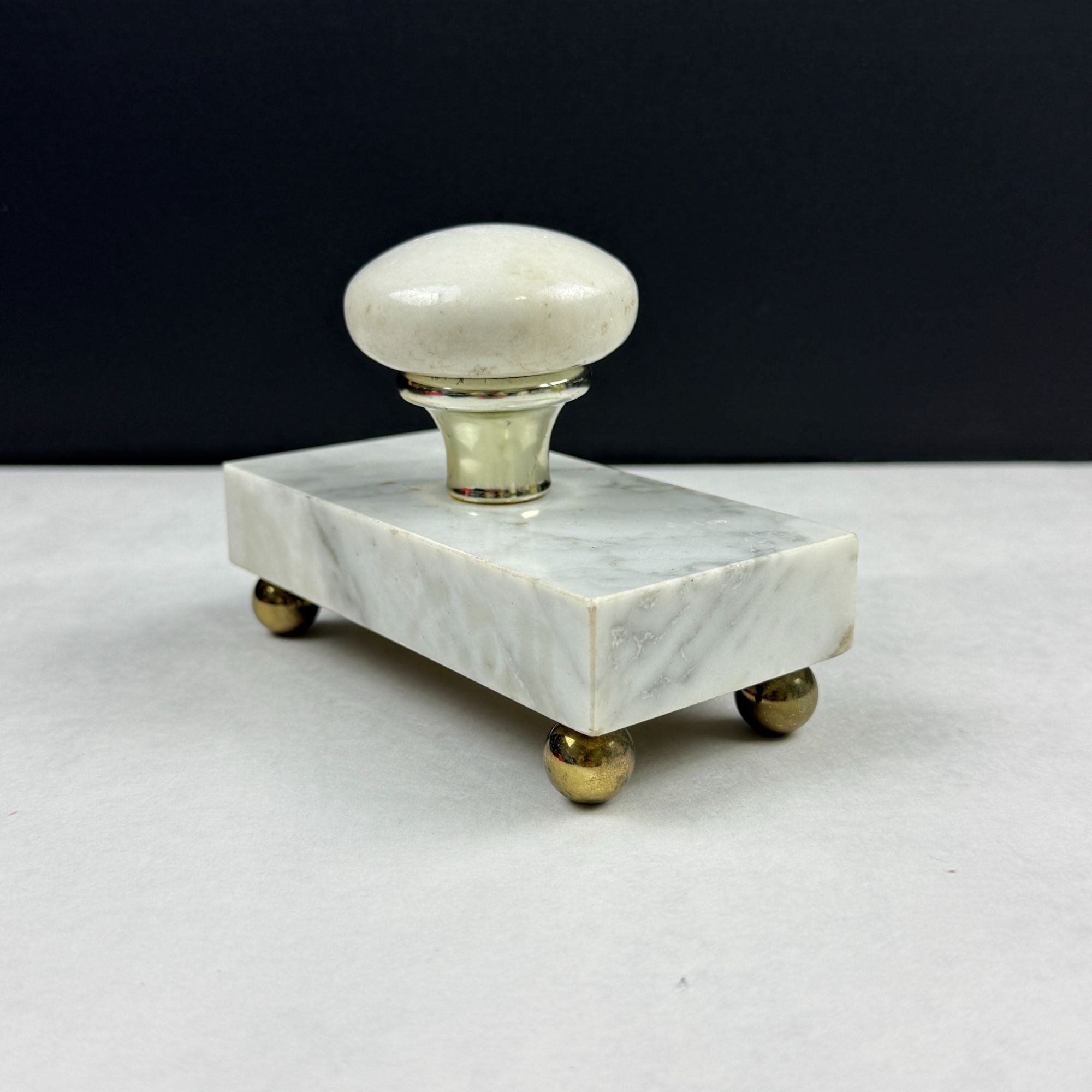 Vintage Hand Made Mounted Door Knob Marble Paperweight
