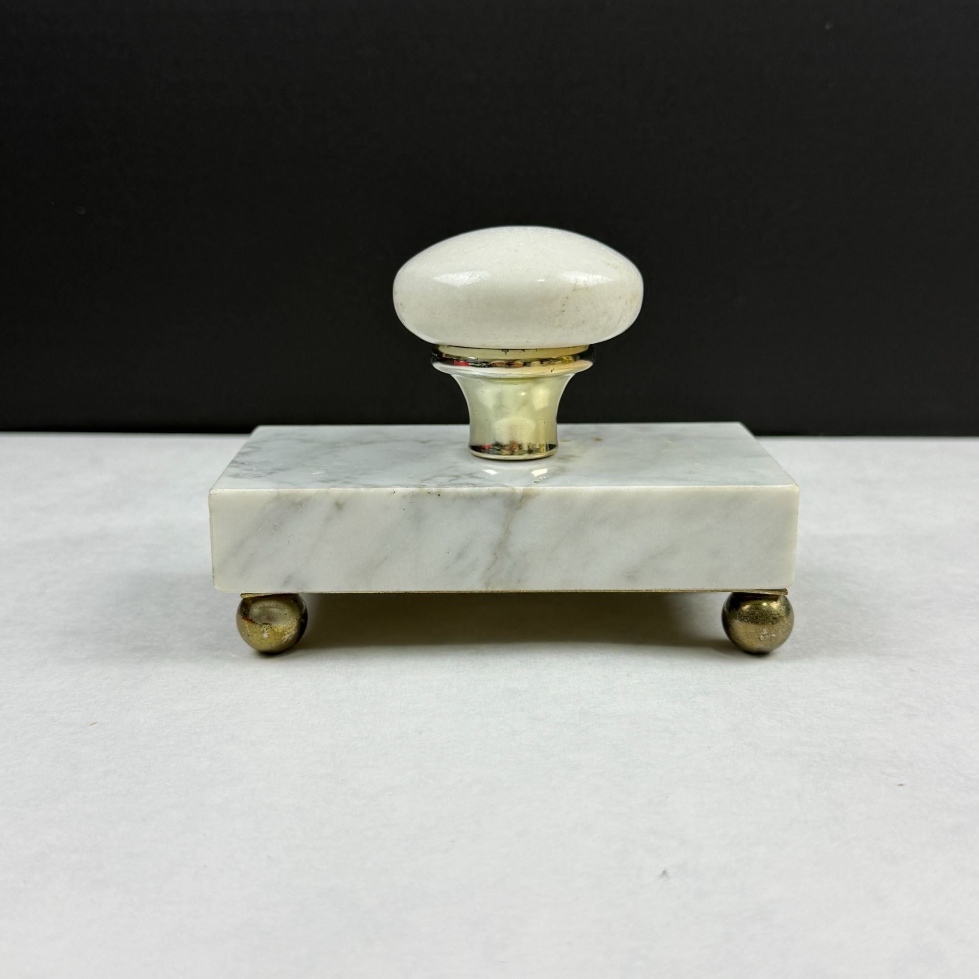 Vintage Hand Made Mounted Door Knob Marble Paperweight