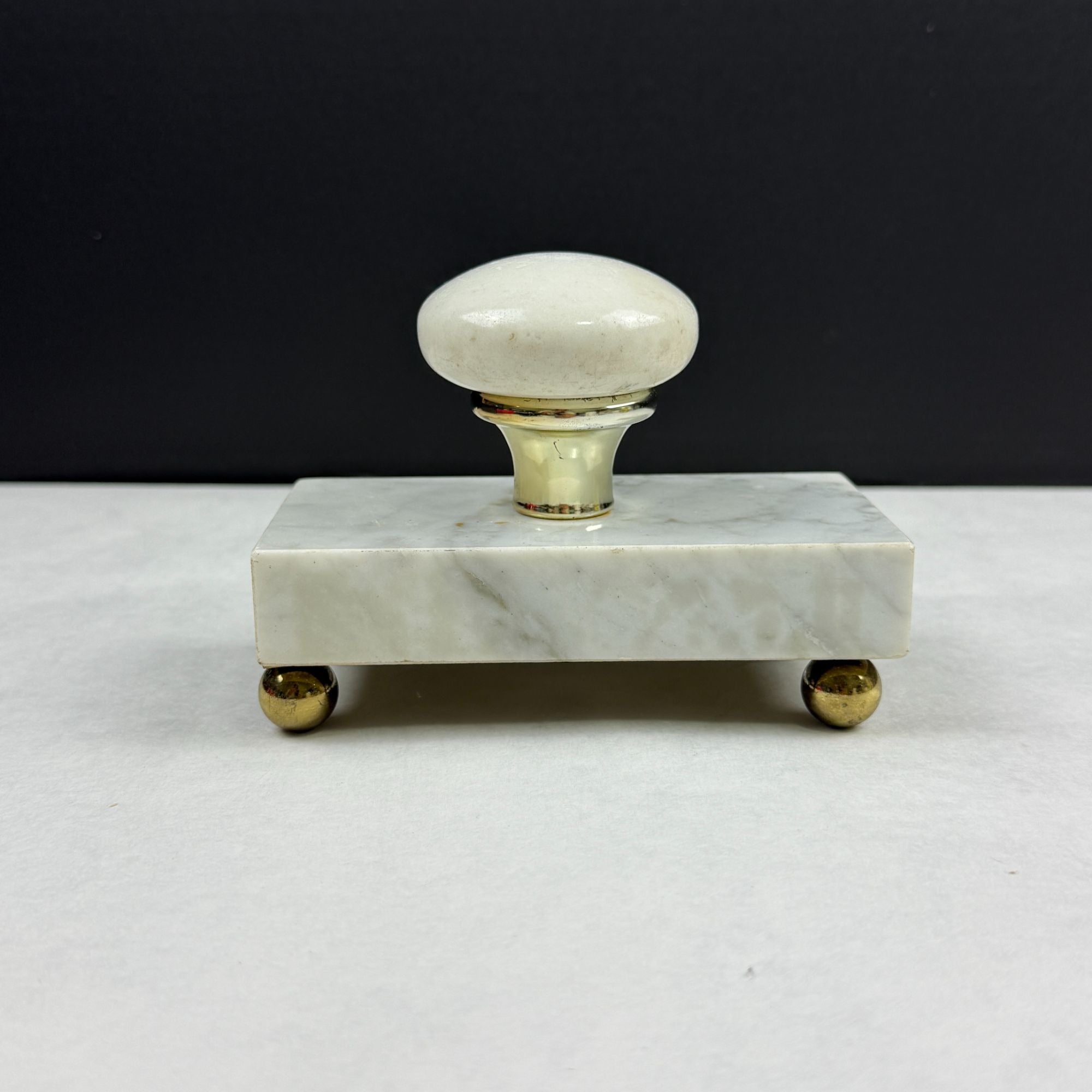 Vintage Hand Made Mounted Door Knob Marble Paperweight
