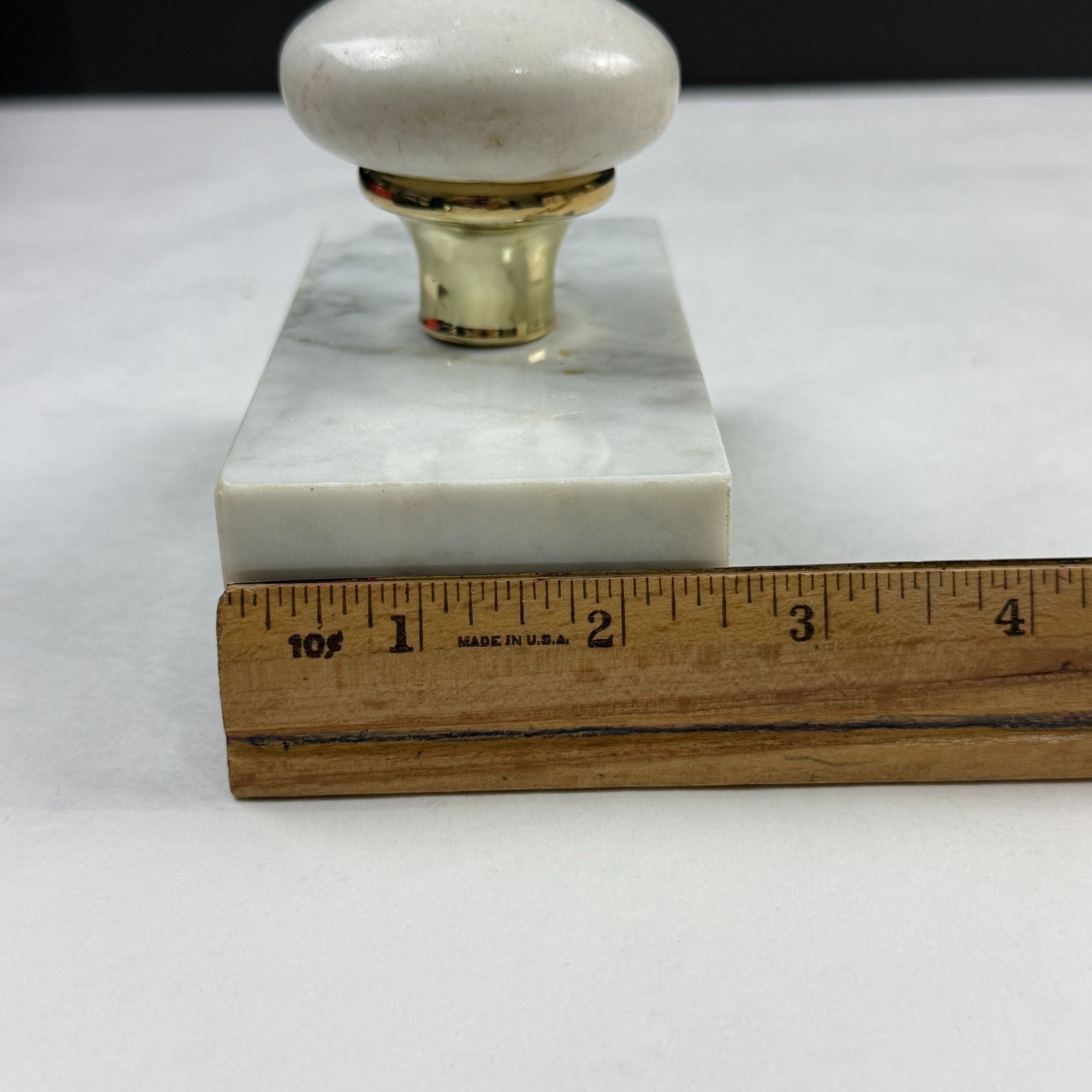 Vintage Hand Made Mounted Door Knob Marble Paperweight