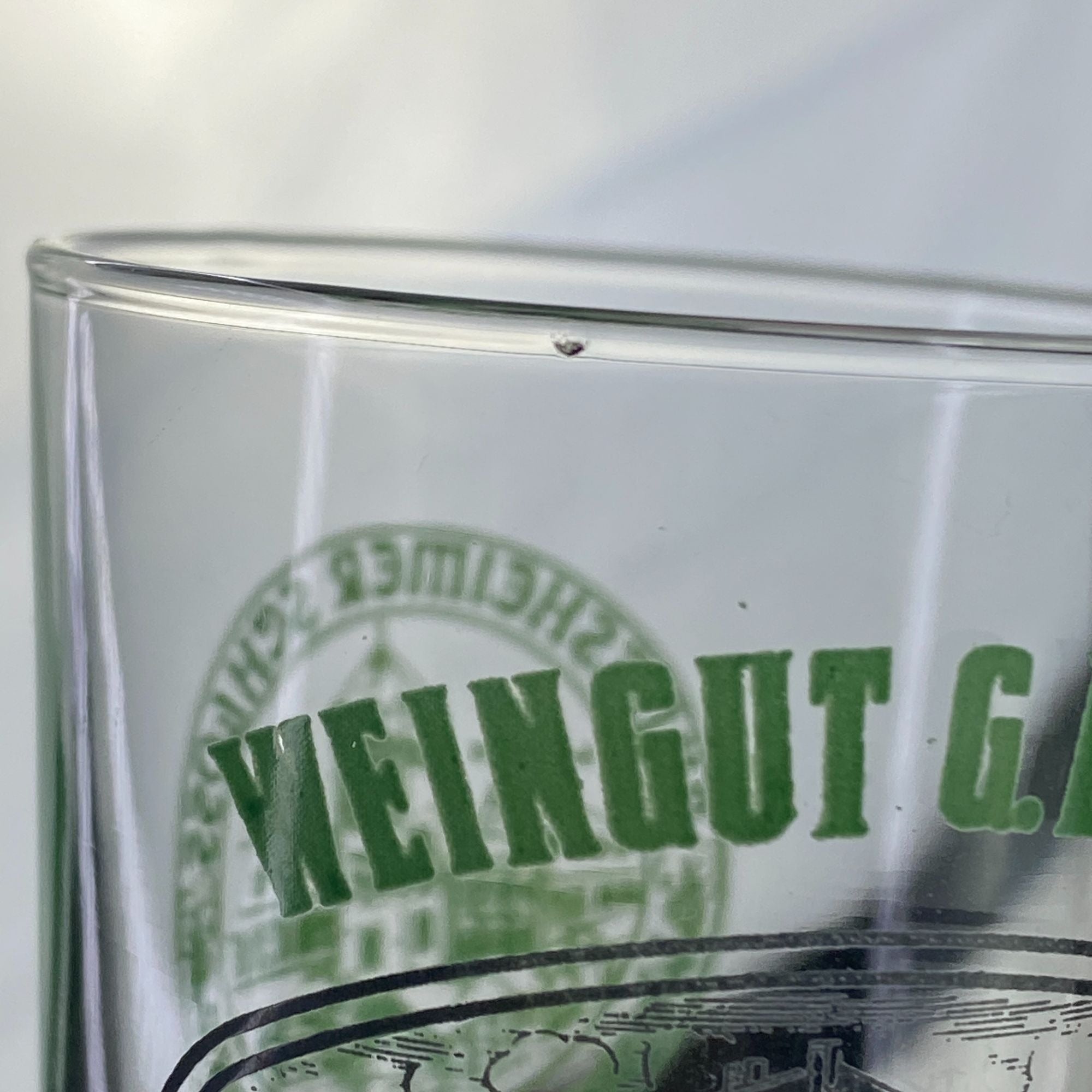 Vintage Weingut G Breuer Souvenir Wine Tasting Glass Lot of 2