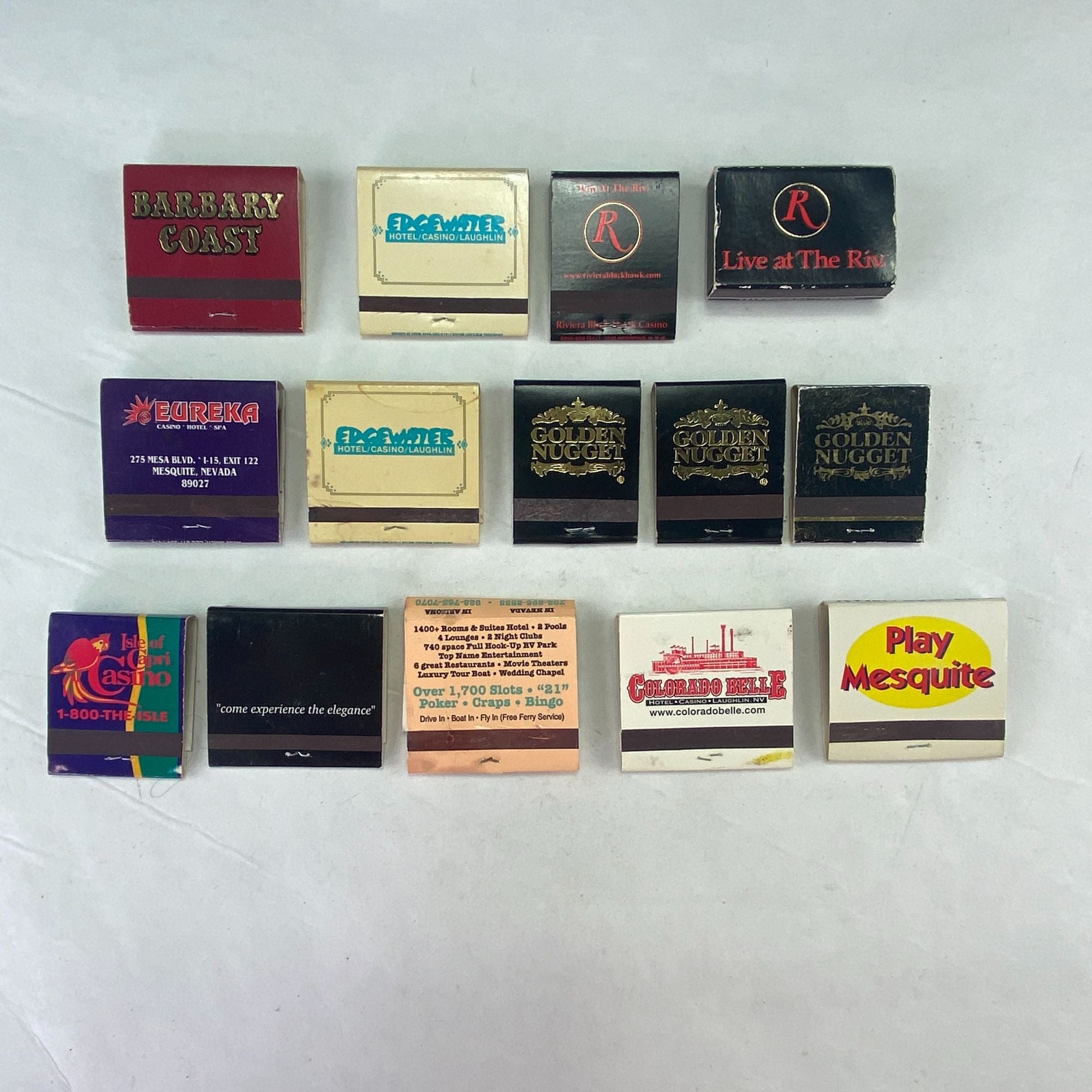 Vintage Casino Matches Mixed Lot Of 14