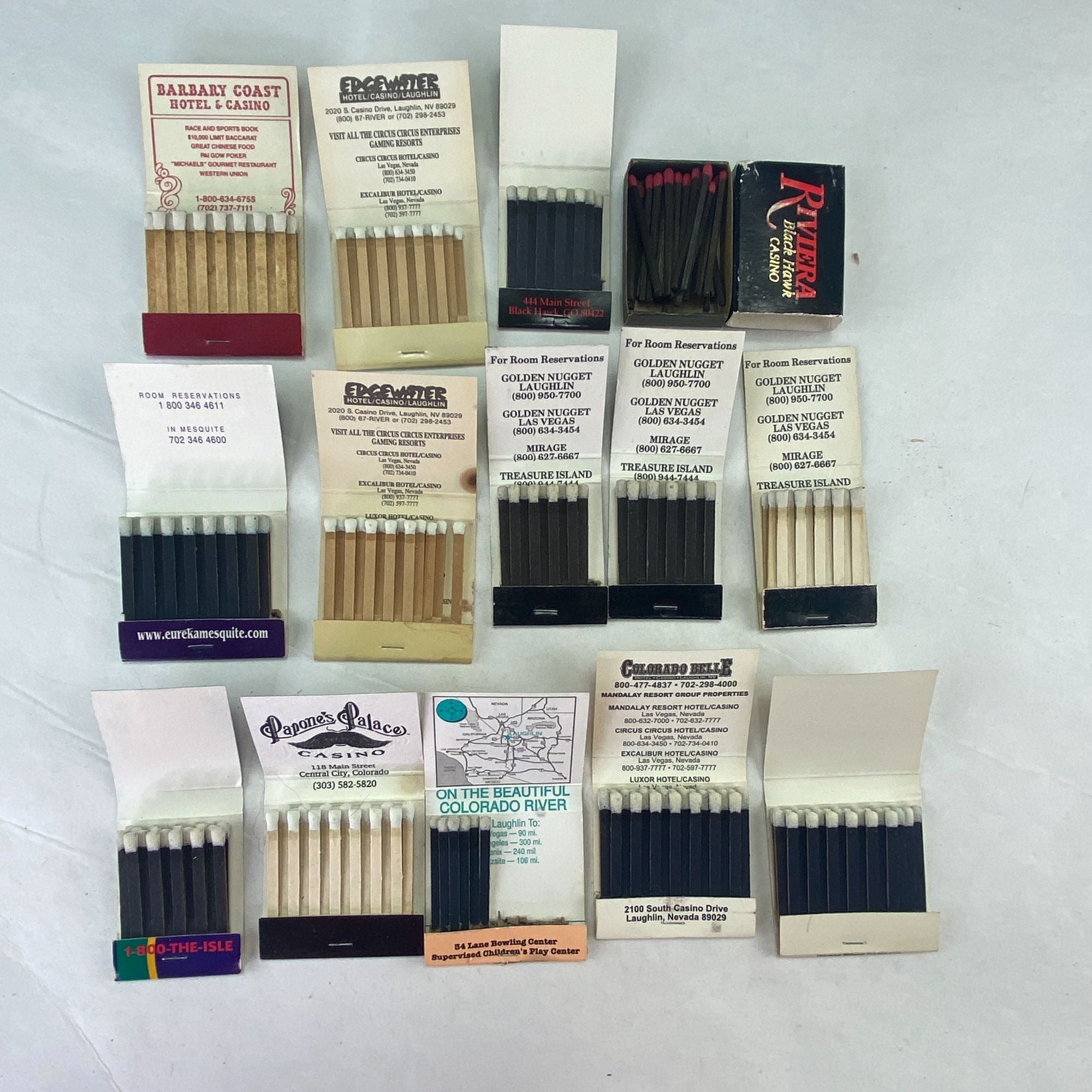 Vintage Casino Matches Mixed Lot Of 14