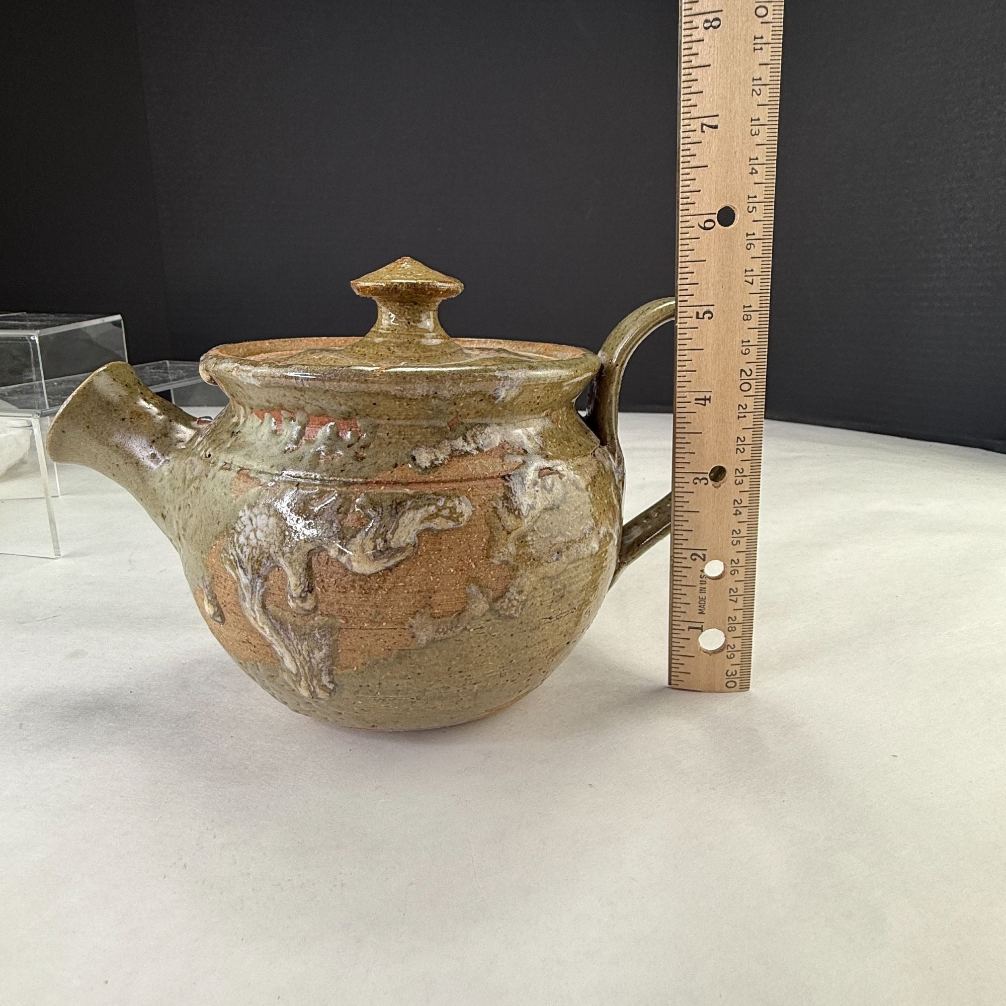 Vintage Handmade Studio Art Pottery Signed Teapot