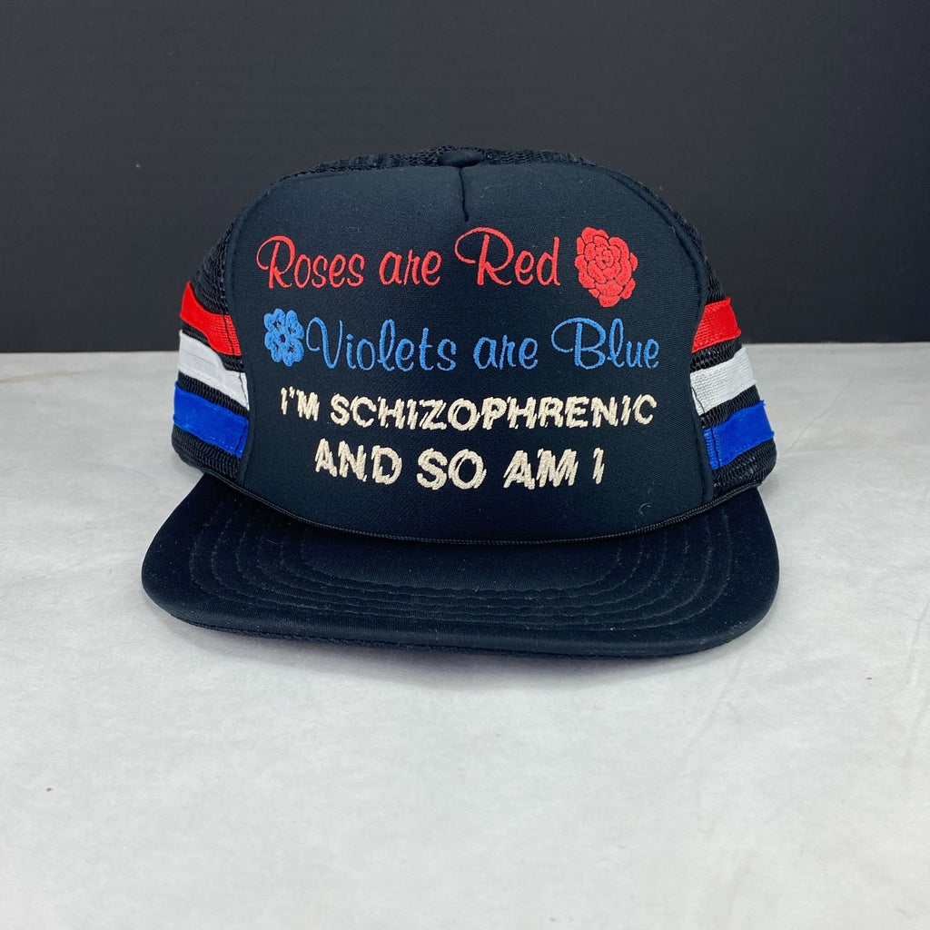 Vintage Roses Are Red I'm Schizophrenic And So Am I Snapback Mesh Hat