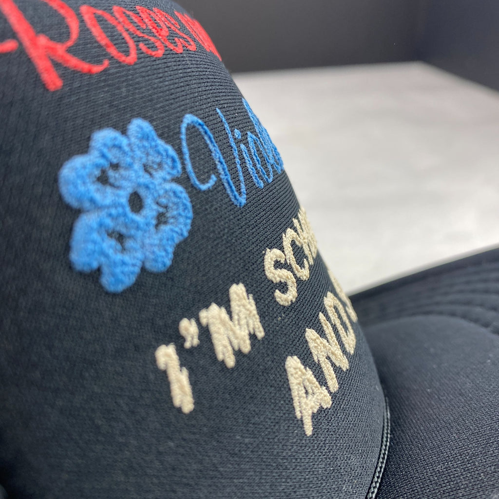 Vintage Roses Are Red I'm Schizophrenic And So Am I Snapback Mesh Hat