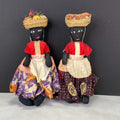Vintage Folk Art Bahama Nassau Souvenir Fabric Rag Dolls Lot of 2