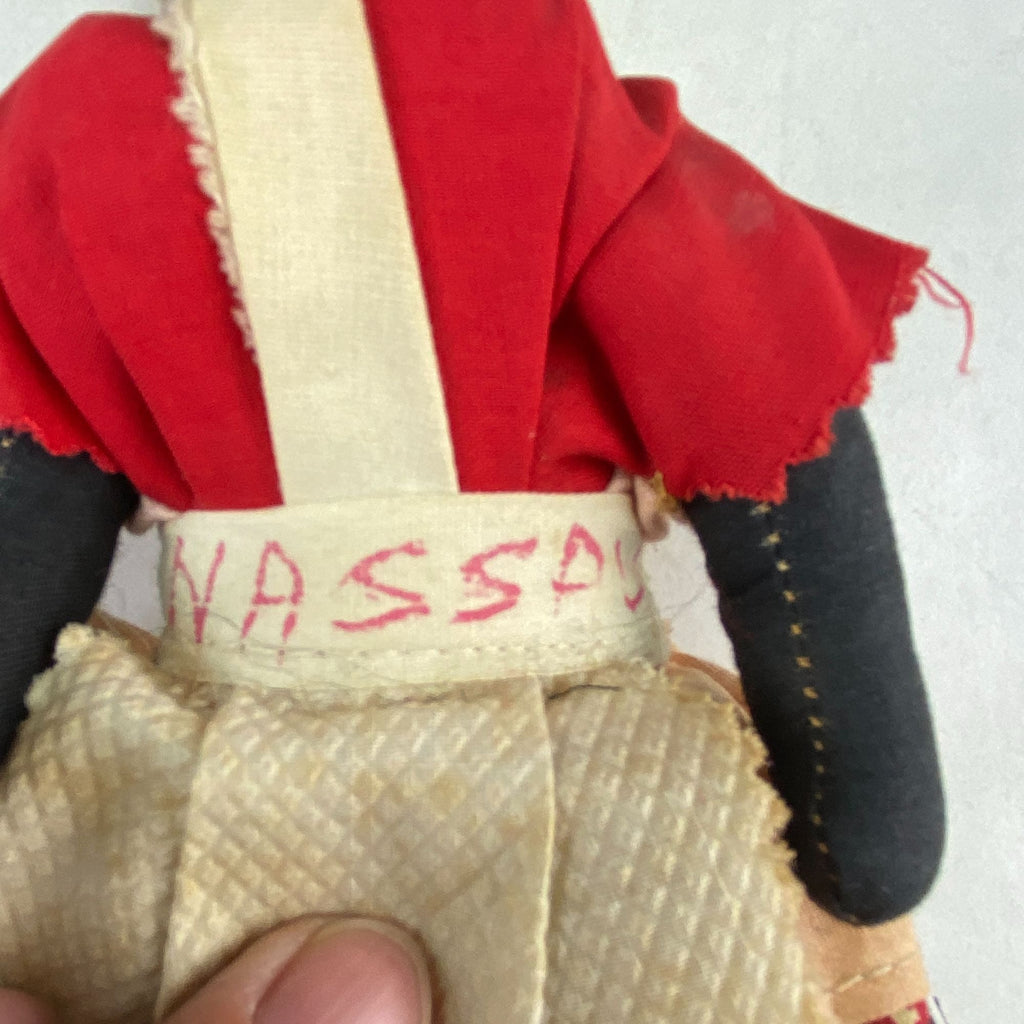 Vintage Folk Art Bahama Nassau Souvenir Fabric Rag Dolls Lot of 2
