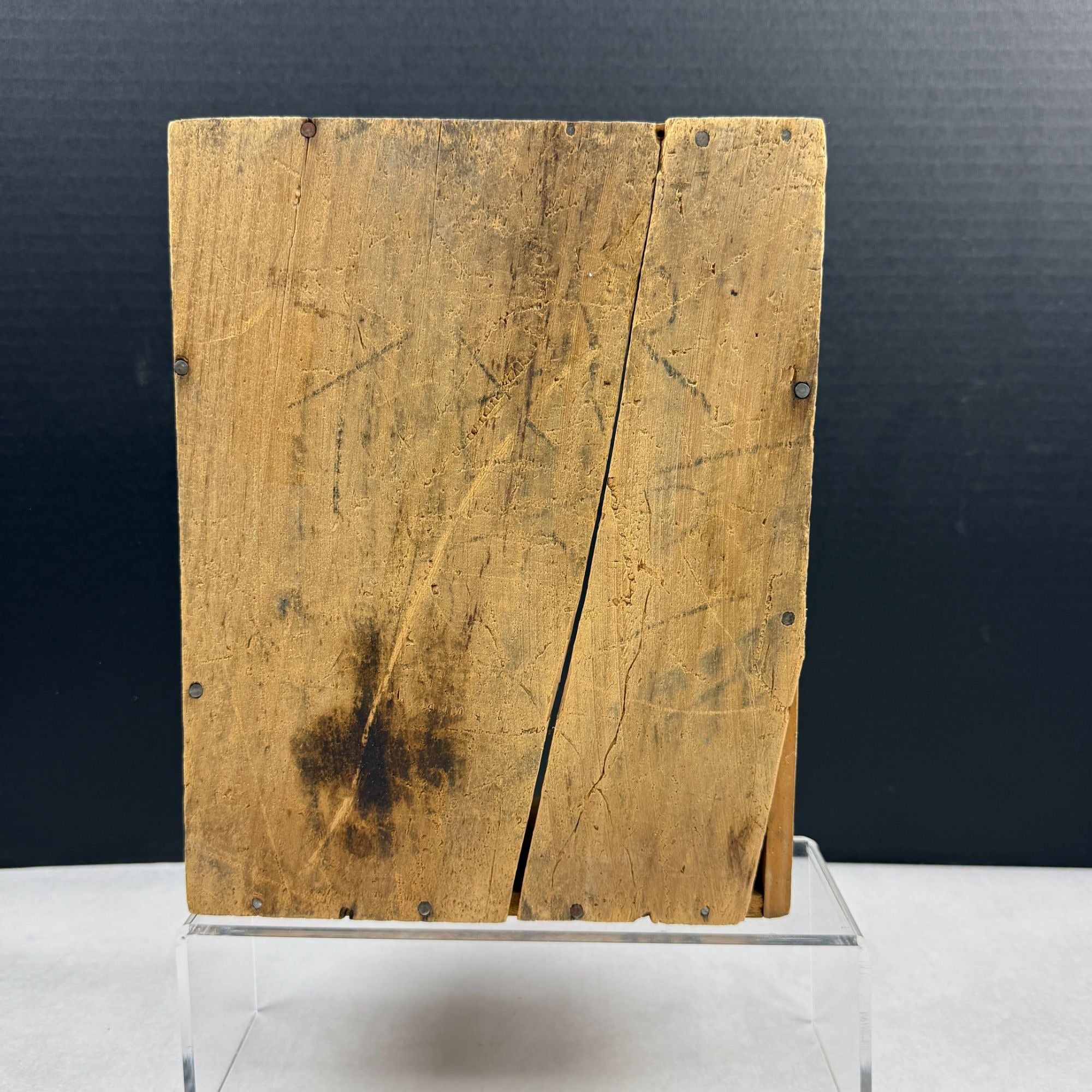 Vintage Asbestos Dover Mfg Sad Irons No 70 Wood Box