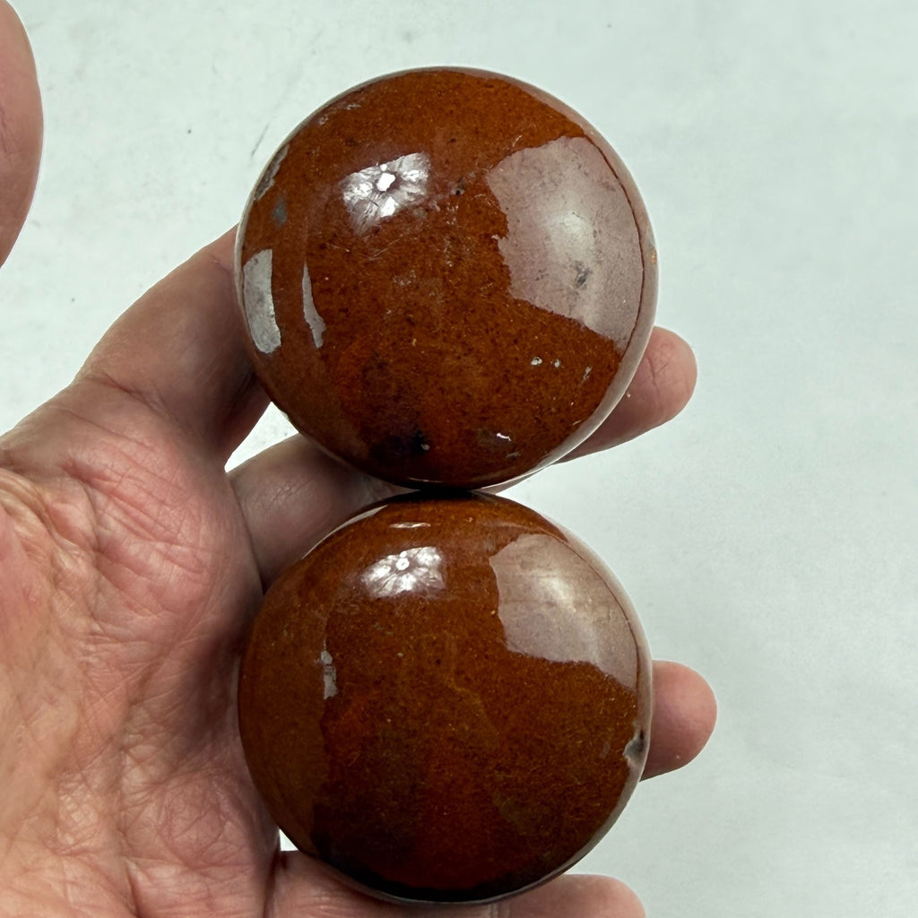 Antique Salvaged Brown Door Knob Set with Shaft