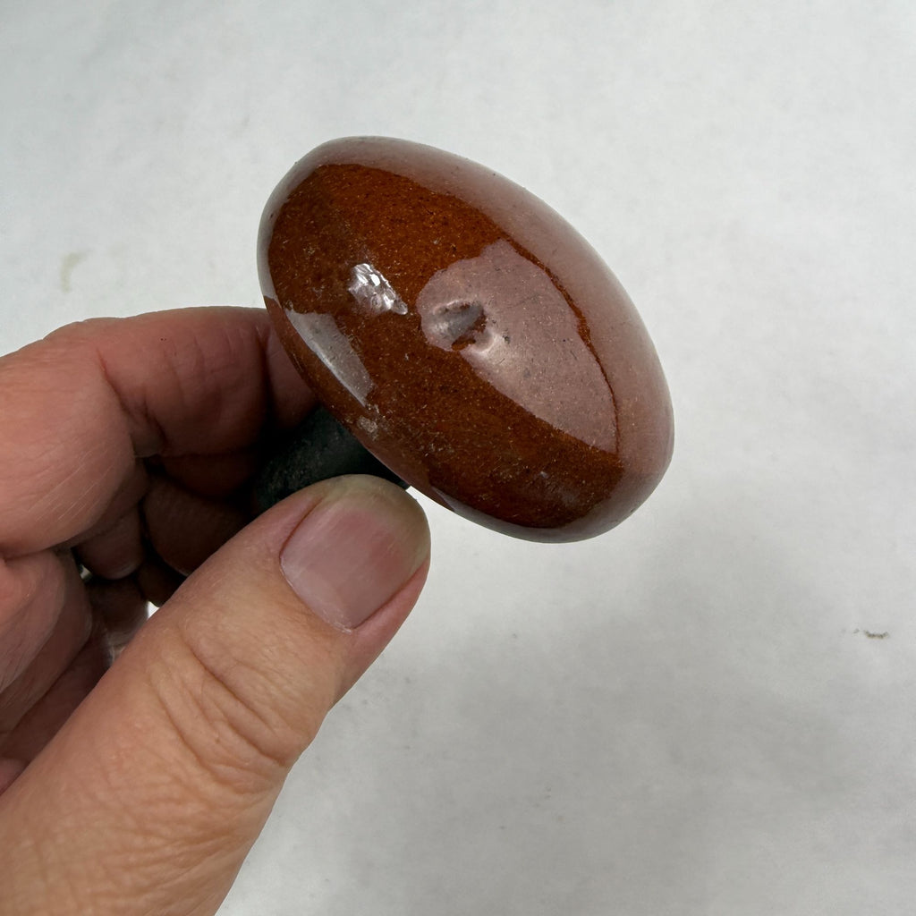 Antique Salvaged Brown Door Knob Set with Shaft