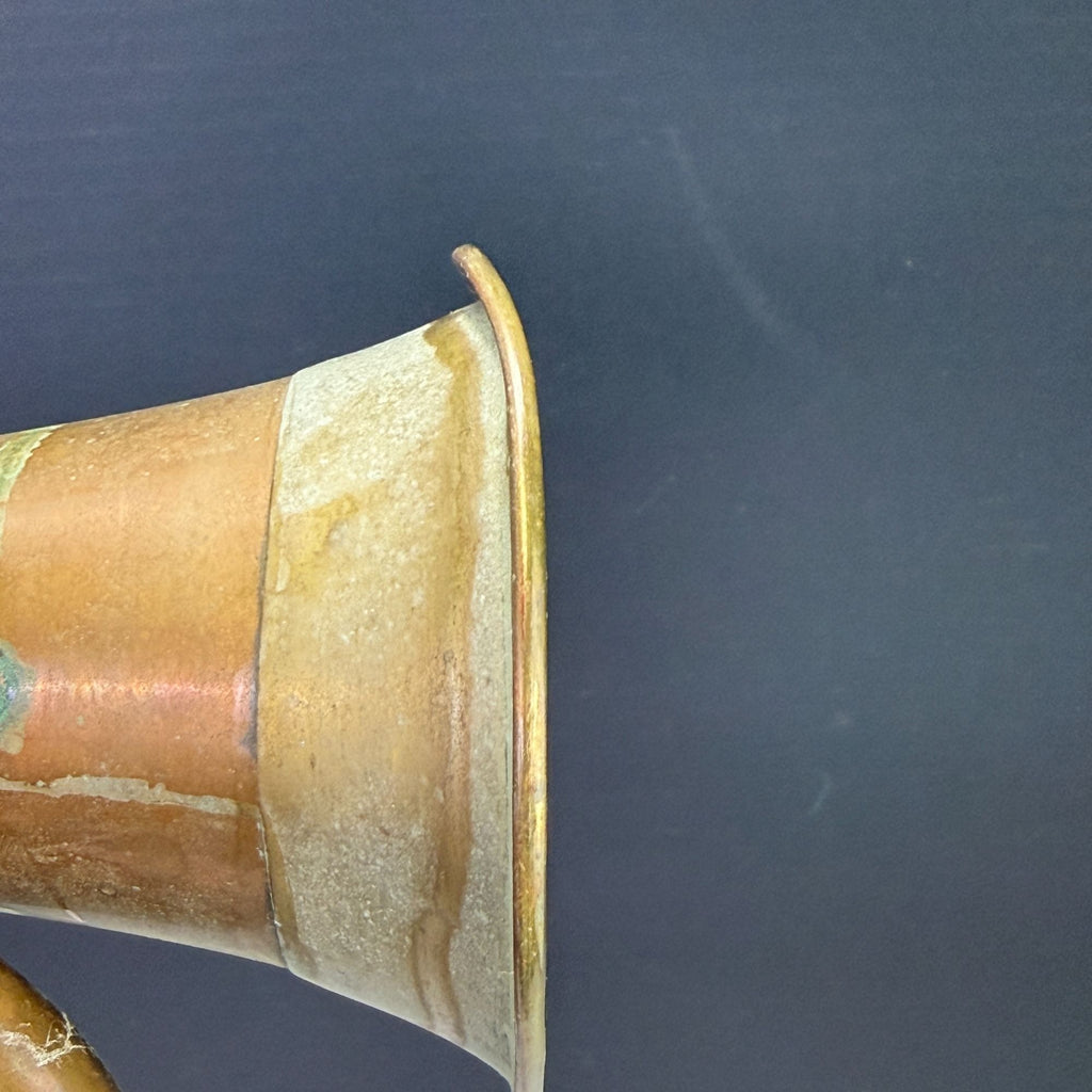 Vintage Copper Brass Bugle Military Style Horn Instrument