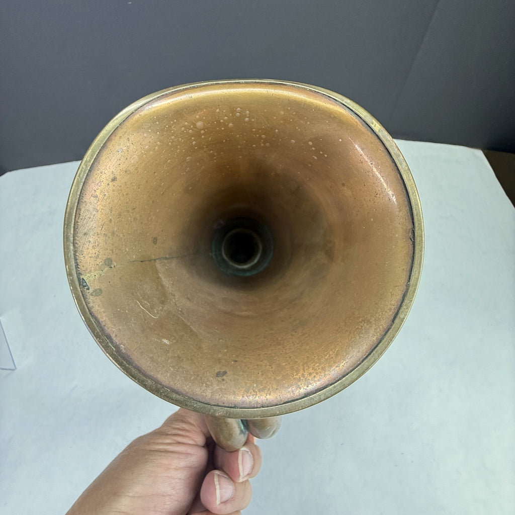 Vintage Copper Brass Bugle Military Style Horn Instrument