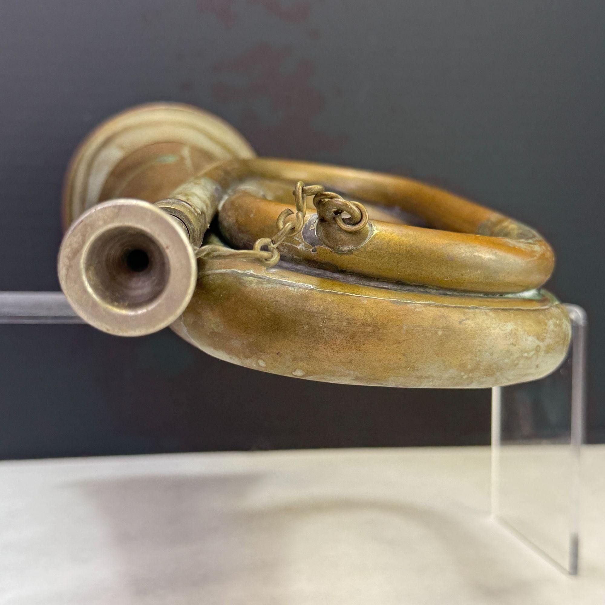 Vintage Copper Brass Bugle Military Style Horn Instrument