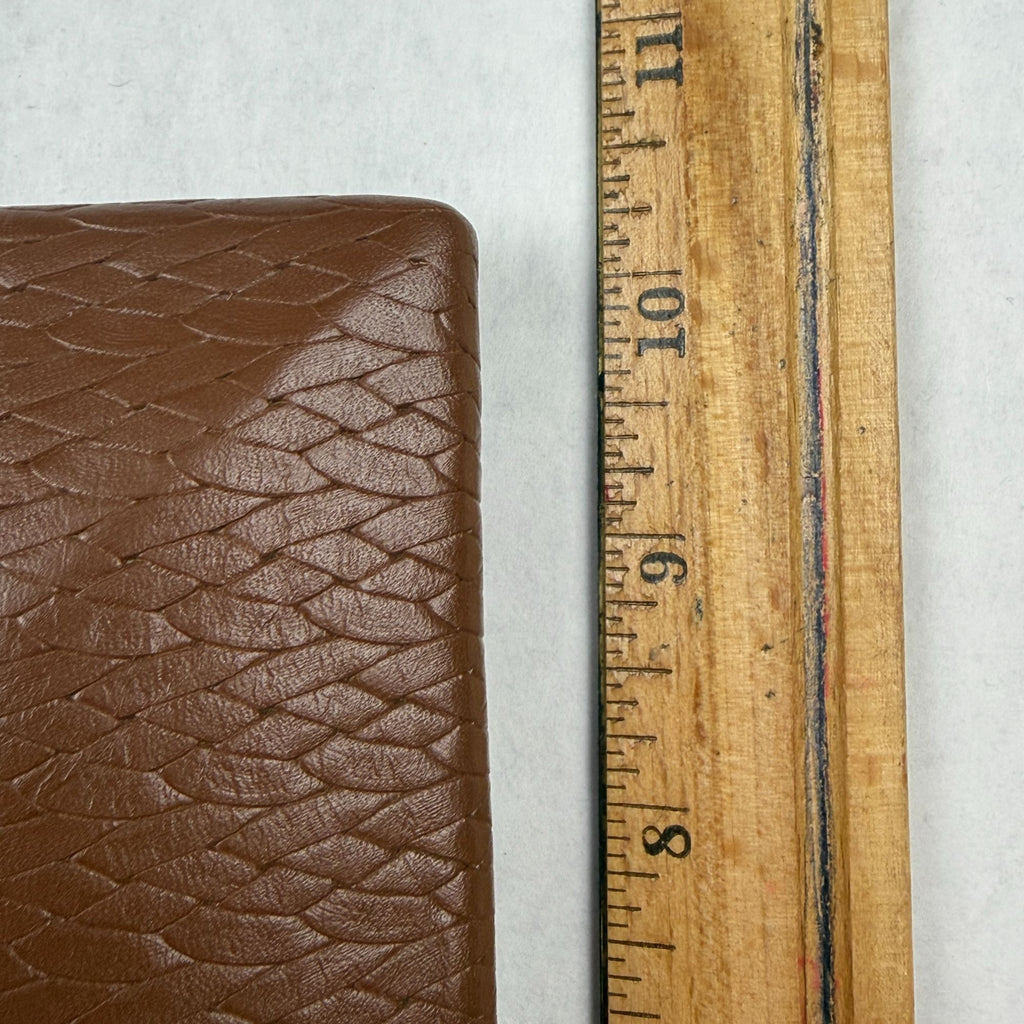 Vintage Embossed Stamped Leather Framed Mirror With Easel Back