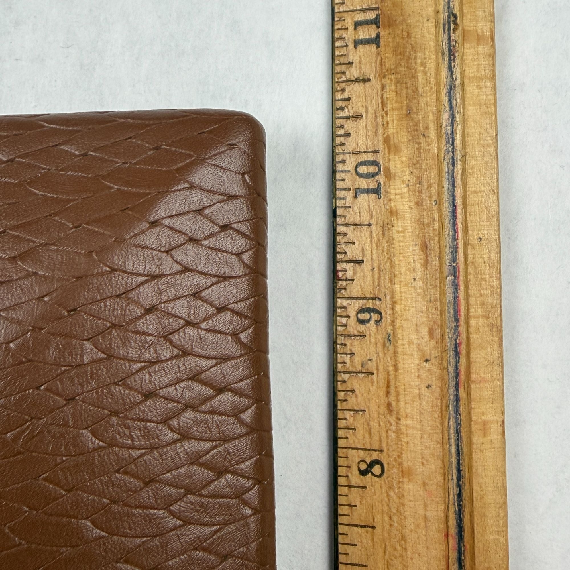 Vintage Embossed Stamped Leather Framed Mirror With Easel Back