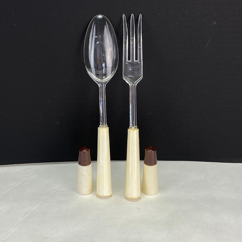 Vintage Hostess Salad Salt Pepper Set Mid Century Florida Souvenir