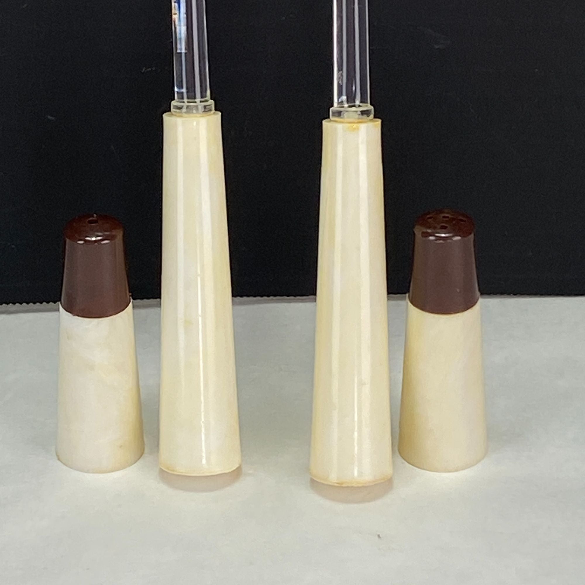 Vintage Hostess Salad Salt Pepper Set Mid Century Florida Souvenir