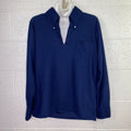 Vintage David Homison Turtleneck Mod Long Sleeve Shirt Mens Medium Navy Blue