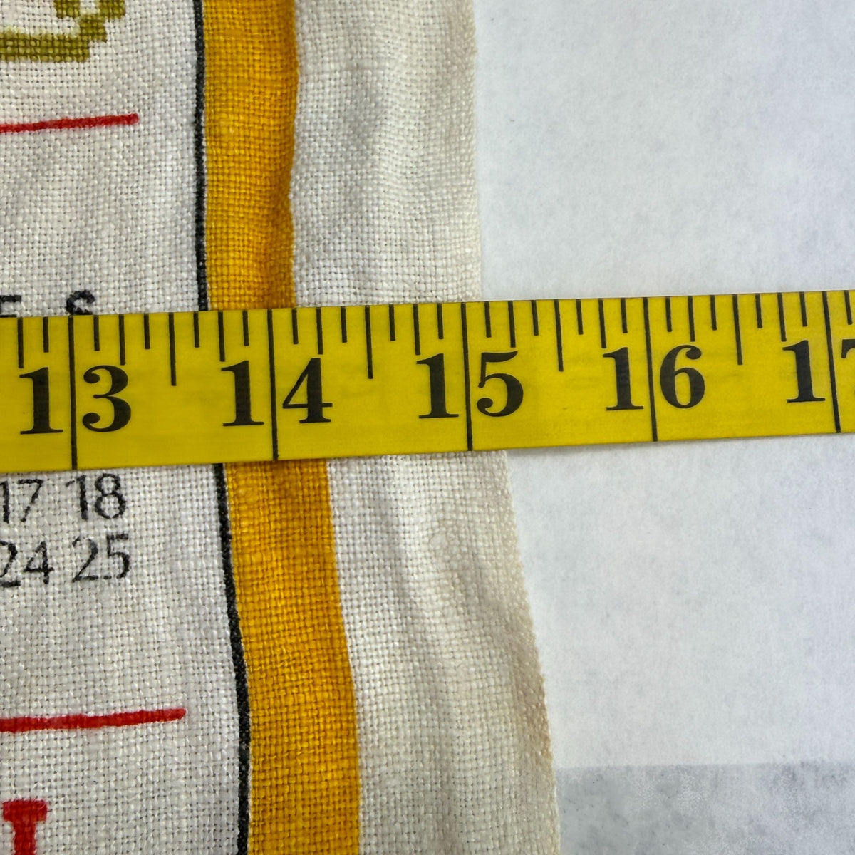 Vintage 1970 Bless This House Folk Art Design Linen Fabric Wall Calendar
