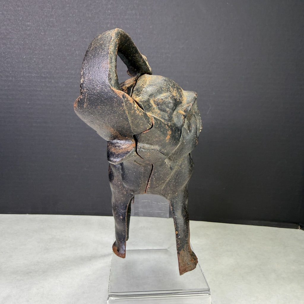 Vintage Cast Iron Metal Elephant Coin Bank