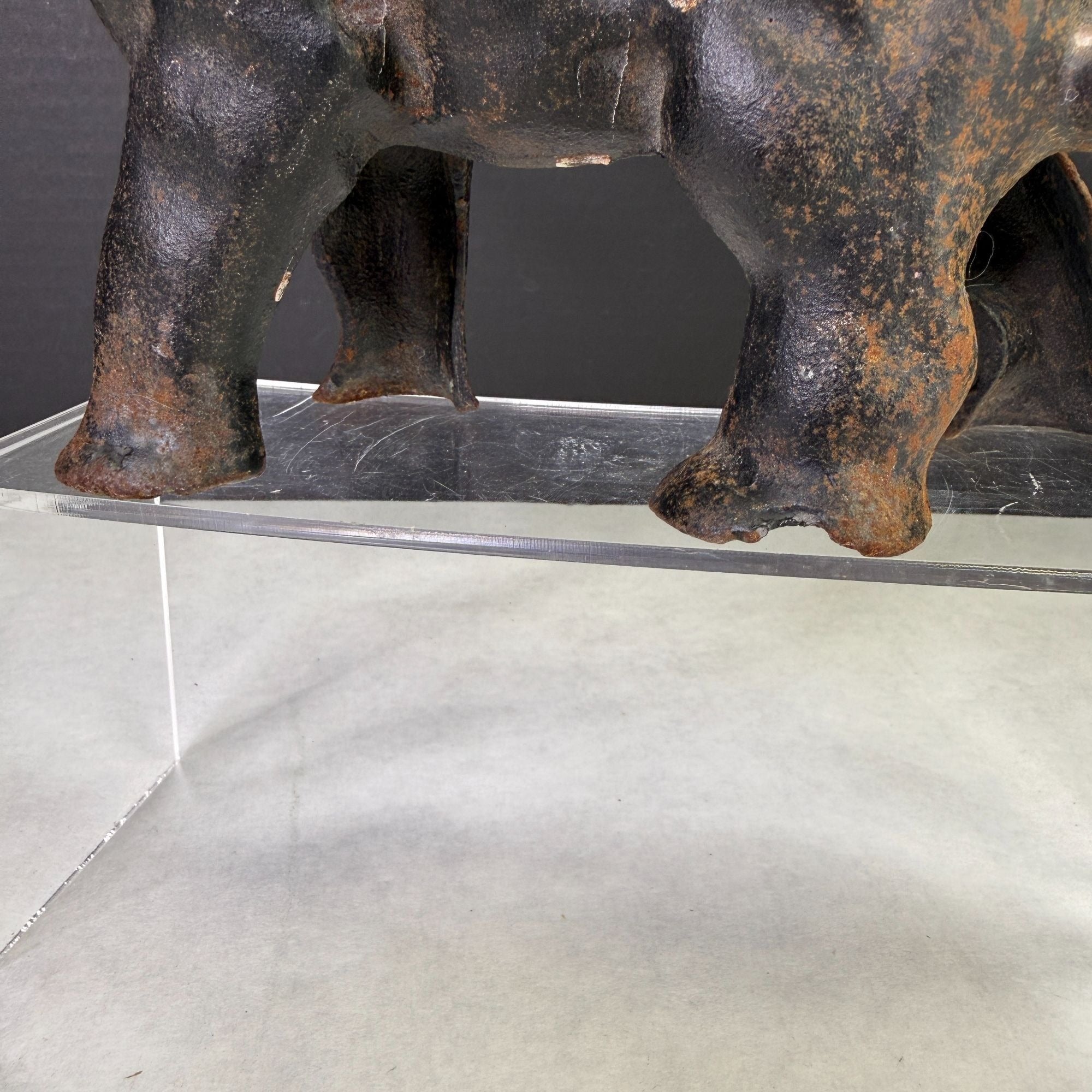 Vintage Cast Iron Metal Elephant Coin Bank