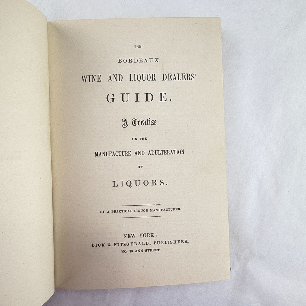 Vintage The Bordeaux Wine and Liquor Dealers Guide Dick & Fitzgerald Book