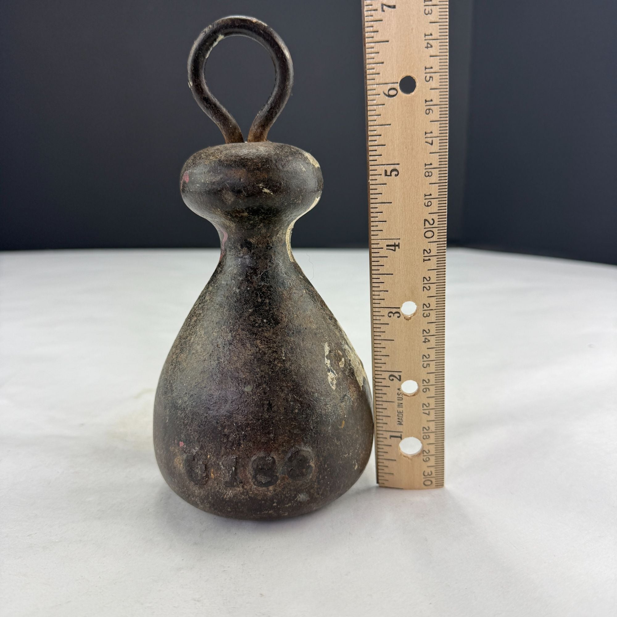 Vintage Scale Hanging Weight Pear Shape 6 pound 14 ounce