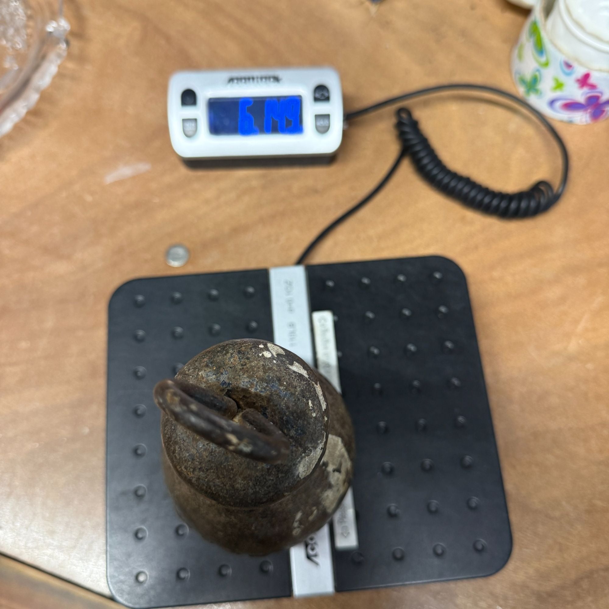 Vintage Scale Hanging Weight Pear Shape 6 pound 14 ounce