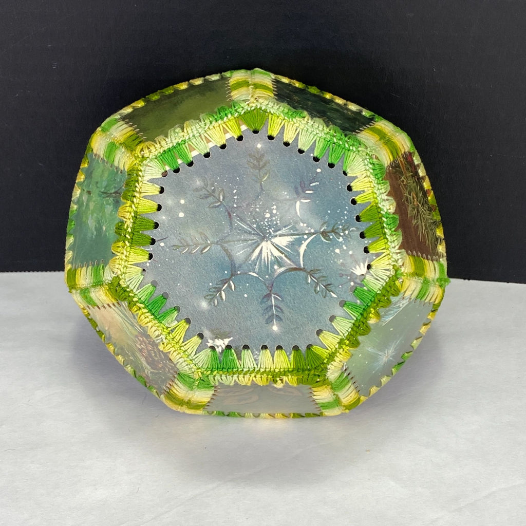 Vintage Retro Crochet Christmas Card Bowl Basket