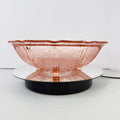 Vintage Jeannette Cherry Blossom Pink Depression Glass 3 Toed Footed Bowl 10.5"