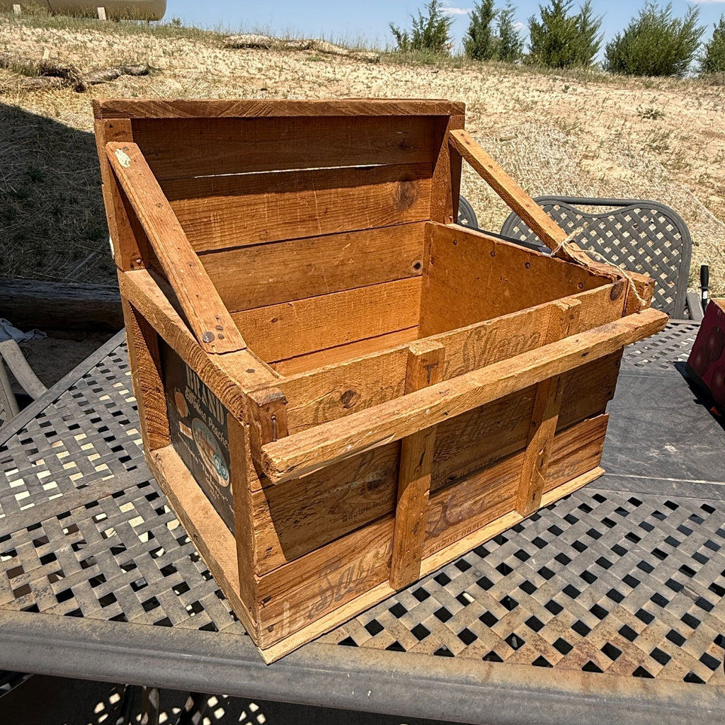 Vintage Wood Peach Crate