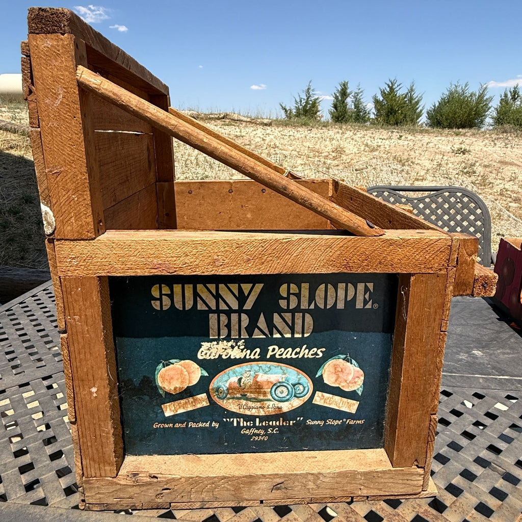 Vintage Wood Peach Crate