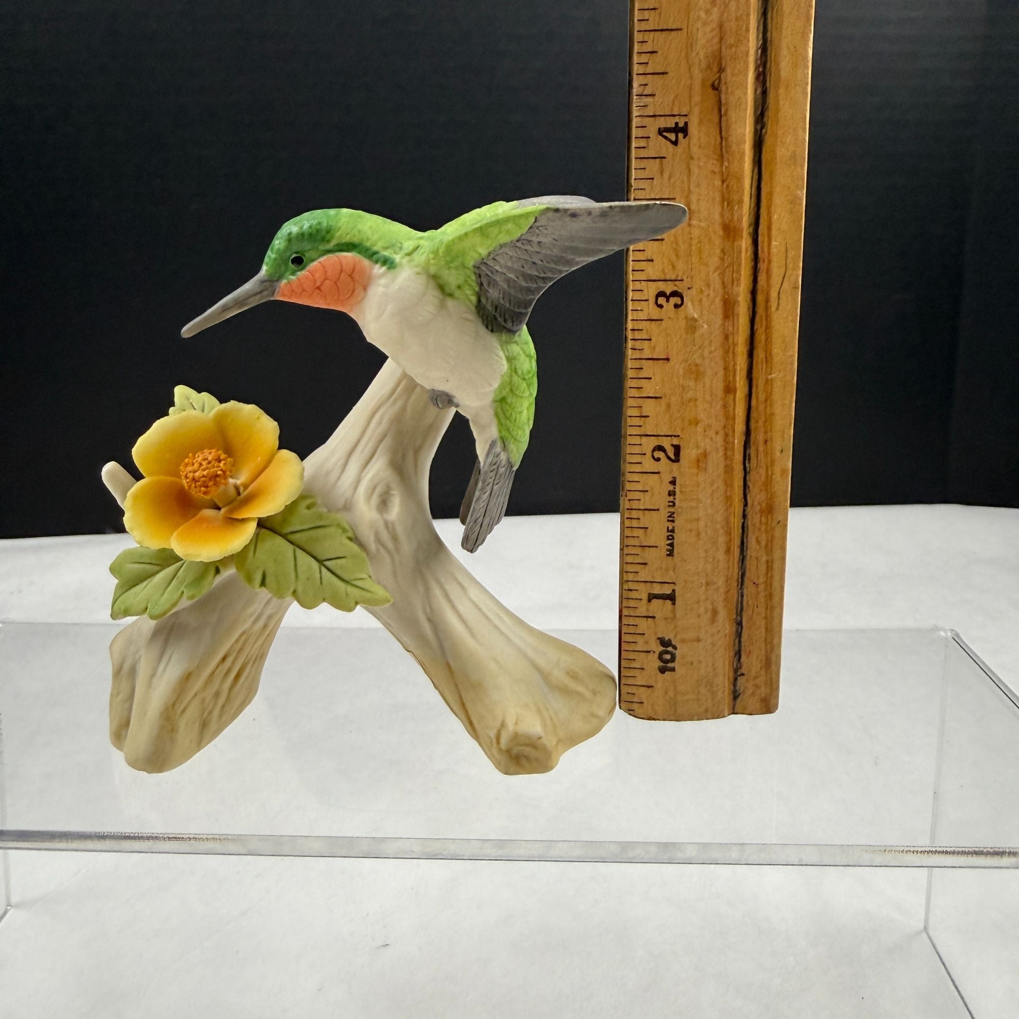 Lefton KW1112 Ruby Throated Hummingbird Figurine
